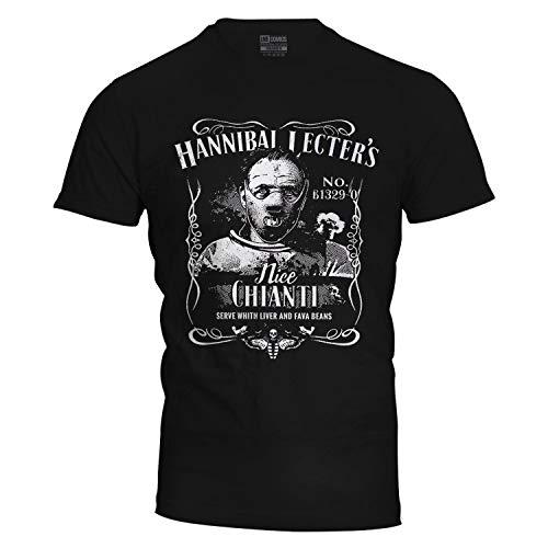Camiseta masculina Hannibal Lecter Preta Live Comics tamanho:P;cor:Preto