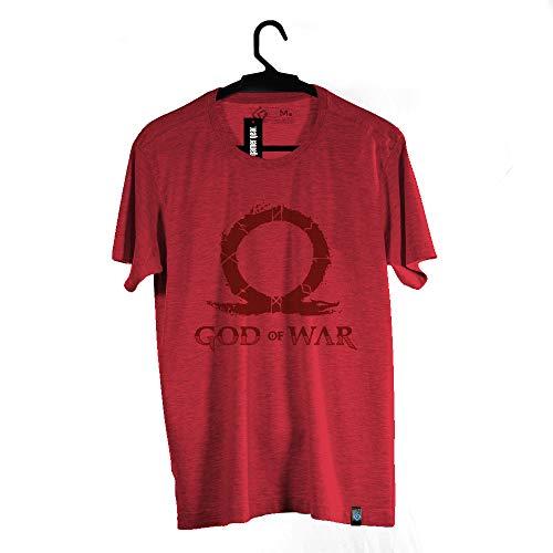 Camiseta Logo, God of War, Adulto Unissex, Vermelho, P