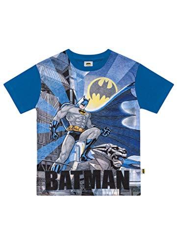 Camiseta Meia Malha Batman Camiseta, Fakini, Meninos, Azul Cobalto, 10
