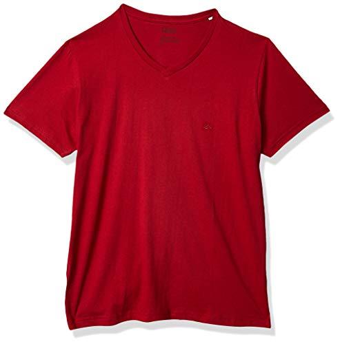 Taco Básica Gola V, Camiseta Manga Curta, Masculino, P, Vermelho