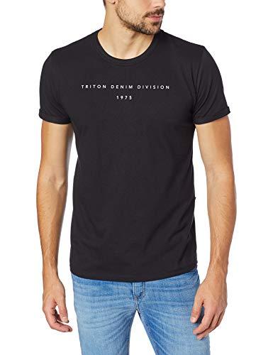 Triton Camiseta Básica Masculino, GG, Preto