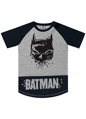Camiseta Meia Malha Batman, Fakini, Meninos, Mescla/Preto, 6