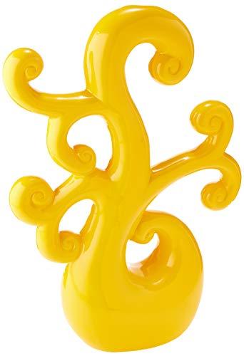 Escultura Decorativa Arabesco Ceramicas Pegorin Amarelo