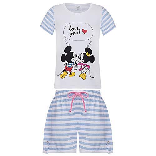Pijama Disney KF Minnie Curto meninas Branco 12
