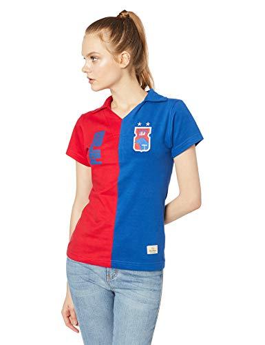 Camiseta Paraná Clube Anos 90, RetrôMania, Feminino, Azul/Vermelho, EG