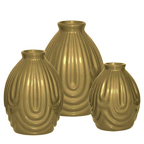Trio De Bojudos Vibrações Ceramicas Pegorin Bronze