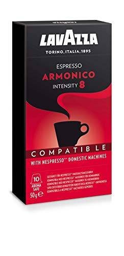 Cápsulas de Café Espresso Armonico Lavazza, Cápsulas Compatíveis Nespresso, Contém 10 Cápsulas
