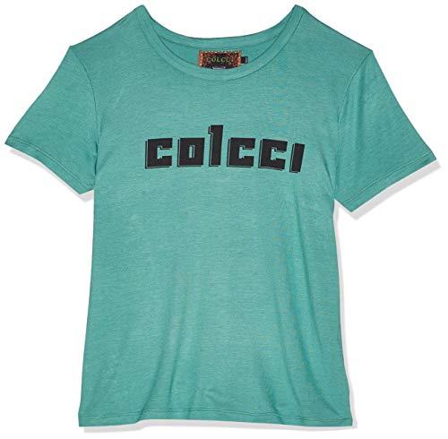 Camiseta Logomarca, Colcci, Feminino, Verde Miller, G