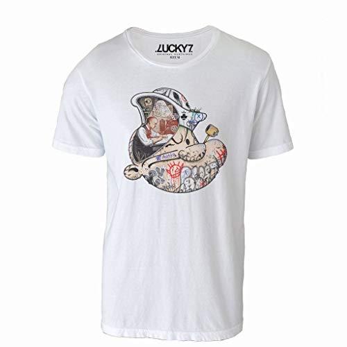 Camiseta Eleven Brand Branco P Masculina - Popeye Graffiti