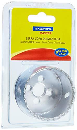 Tramontina 42626057, Serra Copo Diamantada 57Mm 2.1/4, Corpo Aço Especial, Dentes Metal, Rosca 1/2''