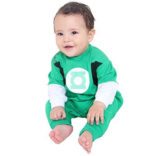 Fantasia Macacão Lanterna Bebê Infantil Sulamericana Fantasias Verde P-3 Meses