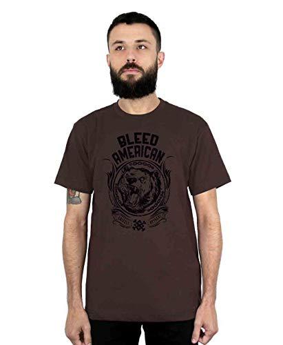 Camiseta Grizzly, Bleed American, Masculino, Marrom, M