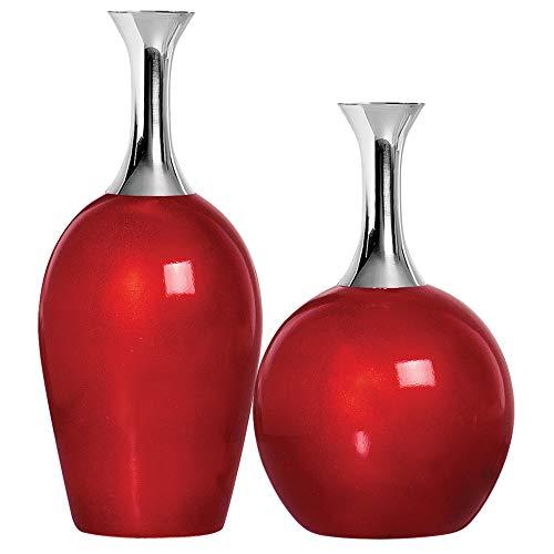 Duo Vasos Monaco/lisboa Alumínio Ceramicas Pegorin Vermelho