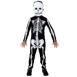 Fantasia Esqueleto Infantil 923640-g Sulamericana Fantasias Preto/branco 10/12 Anos