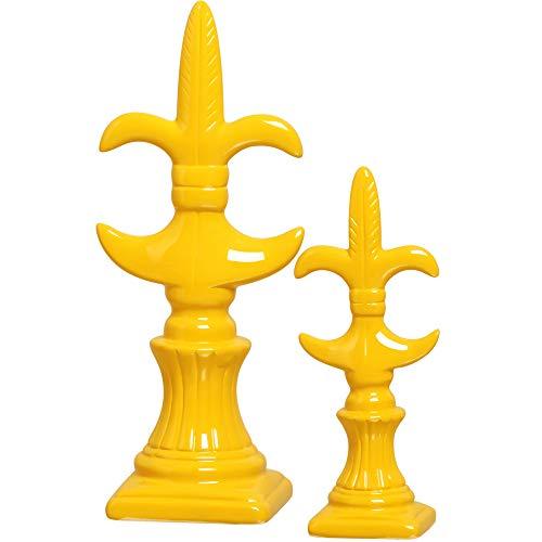 Duo Lança Flor De Liz G E P Ceramicas Pegorin Amarelo