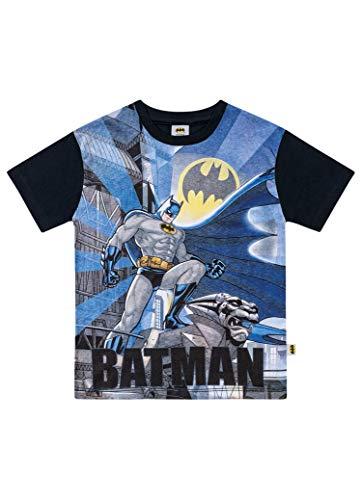Camiseta Meia Malha Batman Camiseta, Fakini, Meninos, Preto, 8