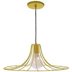 Pendente Triangular Ref 6163 Verniz dourado Soquete E27 1 Lampada (55 X 21 X 55 cm) Bivolt Fabricado em Metal Pantoja&Carmona
