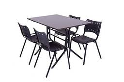 Conjunto mesa moema 1,20 x 70 com 4 cadeiras - preto