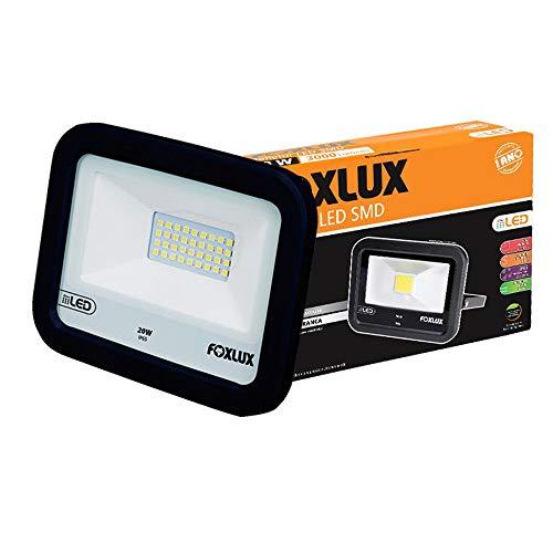 Refletor de LED Foxlux – 10 W – 6500 K – Luz Branca – Bivolt – Proteção IP65 – Driver Embutido – Refletor Direcionável – Luz brilhante – Uso externo