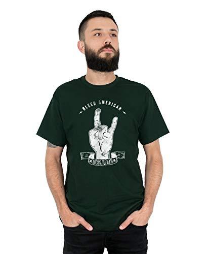 Camiseta Rocking Till Death, Bleed American, Masculino, Verde Escuro, P