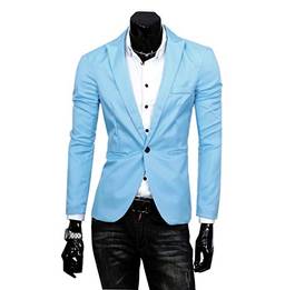 Blazer Masculino Slim fit Azul Claro (M)