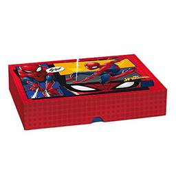 Caixa Para Presente Tampa e Fundo Cromus Embalagens na Estampa Spider Man Produzido em Peça Única 30x24x6 cm com 10 Unidades