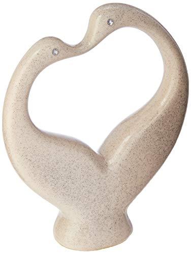 Cisne Peq. Coração Ceramicas Pegorin Areia