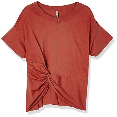 Camiseta com Nó Frontal, Colcci, Feminino, Vermelho (Vermelho Labelle), M