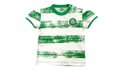 Camiseta Baby Look Palmeiras, Rêve D'or Sport, Meninas, Branco/Verde, 0