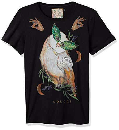 Camiseta Coruja, Colcci, Feminino, Branco (Off Shell), GG