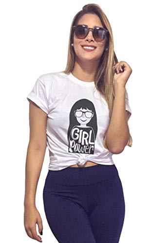 Camiseta Manga Curta Power Glasses, Joss, Feminino, Branco, Pequeno