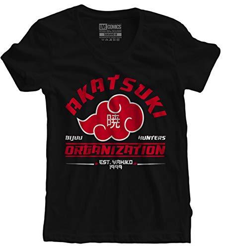 Camiseta feminina Naruto Akatsuki Pain tamanho:GG;cor:preto