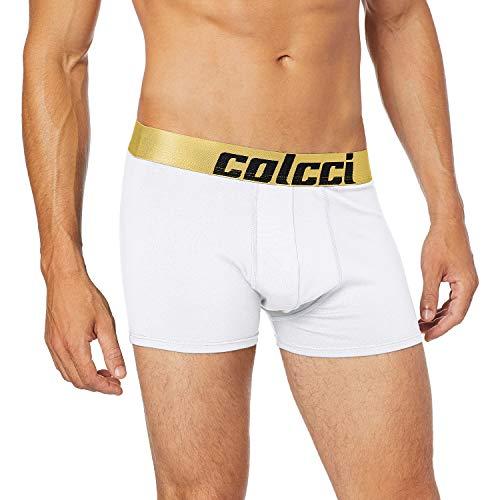 Boxer Cot Colcci Cueca CL1.16 Masculino Branco/Amarelo GG