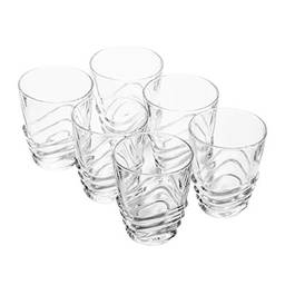 Conjunto de 6 Copos de Vidro Sodo-Cálcico com Titânio para Whisky Rojemac Transparente