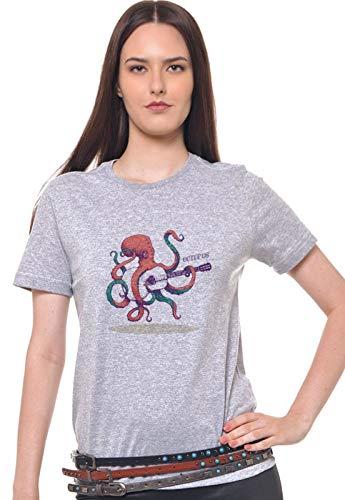 Camiseta Octopus, Joss, Feminino, Cinza, P