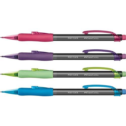 Lapiseira Poly Click 0.5mm 12 Unidades, Faber-Castell, Rosa