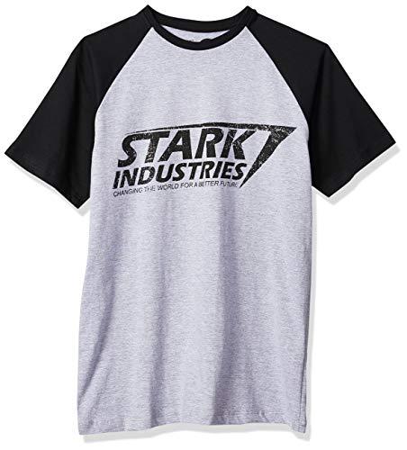Camiseta Stark Industries, Studio Geek, Adulto Unissex, Cinza e preto, 2P