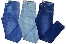 Calça Masculina Skinny Jeans (MÉDIA CLARA ESCURA, 38)