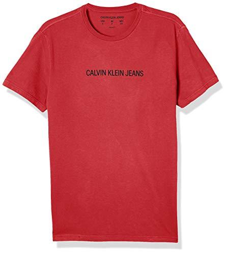 Camiseta Básica, Calvin Klein, Masculino, Vermelho, G