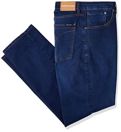Calça Jeans Relaxed Straight, Calvin Klein, Masculino, Azul Médio, 50