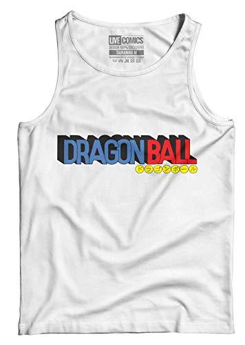 Regata feminina Dragon Ball logo branca Live Comics cor:Branco;tamanho:G