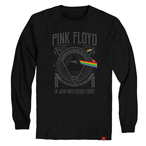 Camiseta Pink Floyd On Tour Dark Side Of The Moo Manga Longa M