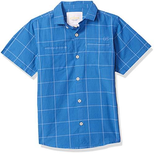 Camisa Estampa Quadriculada, Milon, Meninos, Azul, 8