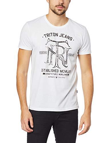 Camiseta Estampada, Triton, Masculino, Branco, XGG