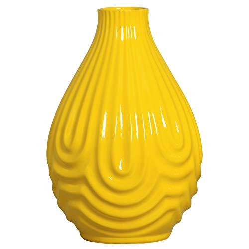 Vaso Vibrações Grande Ceramicas Pegorin Amarelo Grande