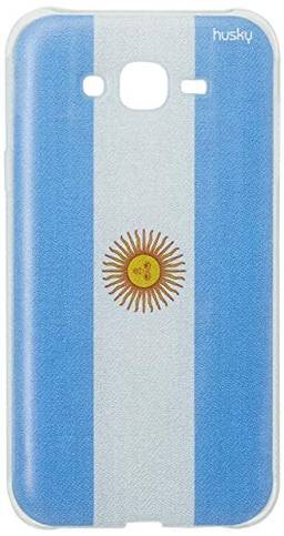 Capa Personalizada Bandeira Argentina, Husky, Galaxy J7 Neo, Capa Protetora para Celular, Multicor
