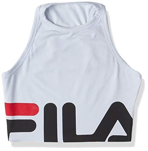 Camiseta cropped Letter, Fila, Feminino, Branco/Preto, GG