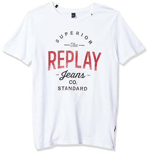 Camiseta Superior Standard, Replay, Masculino, BRANCO, G