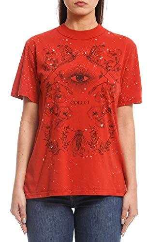 Colcci Camiseta Olho Feminino, M, Vermelho Labelle