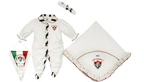 Rêve D'or Sport - Kit Bebê Luxo Manta Suedine Fluminense Menina, 0-3m, Branco